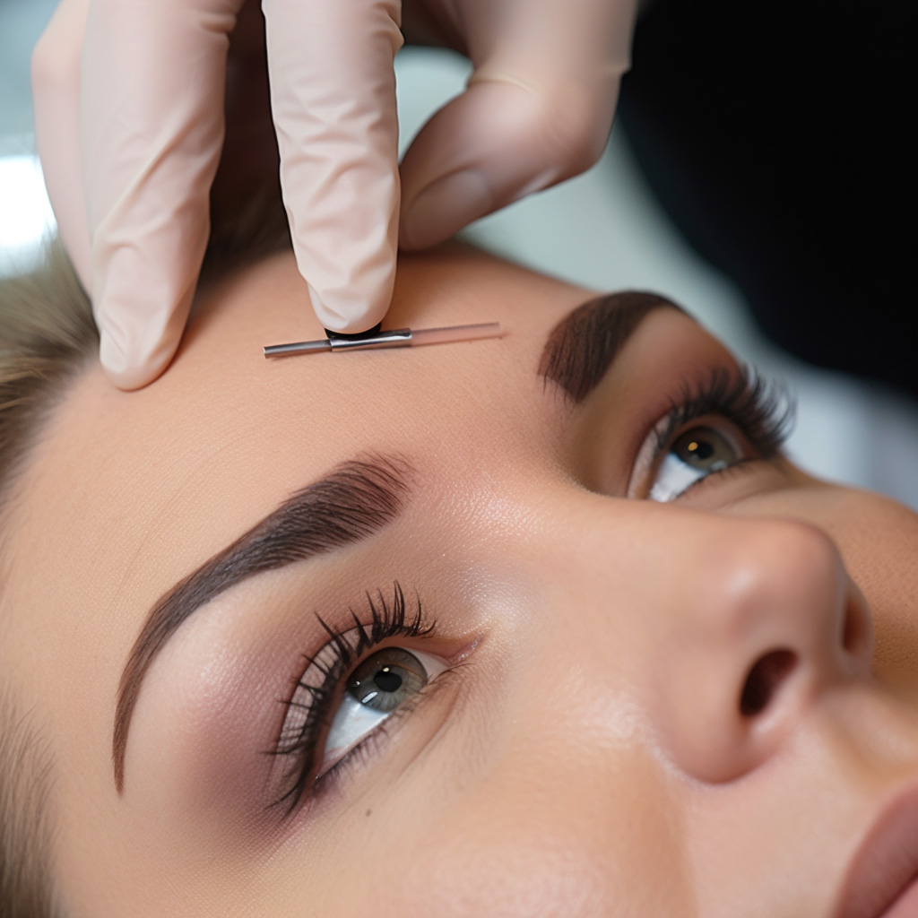 Brow tattoo procedure